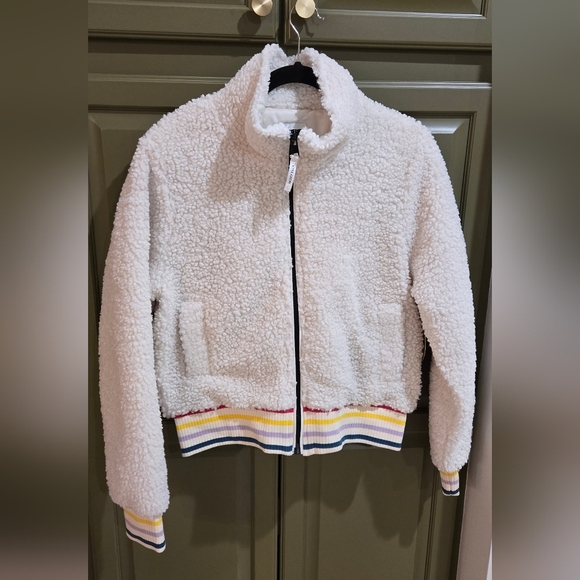 NWT Ivory Ella sherpa bomber iacket - Picture 2 of 11